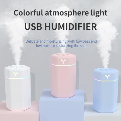 USB Car Mounted Household Humidifier High Fog Water Replenishment and Insulation Device, Seven Color Ambient Light