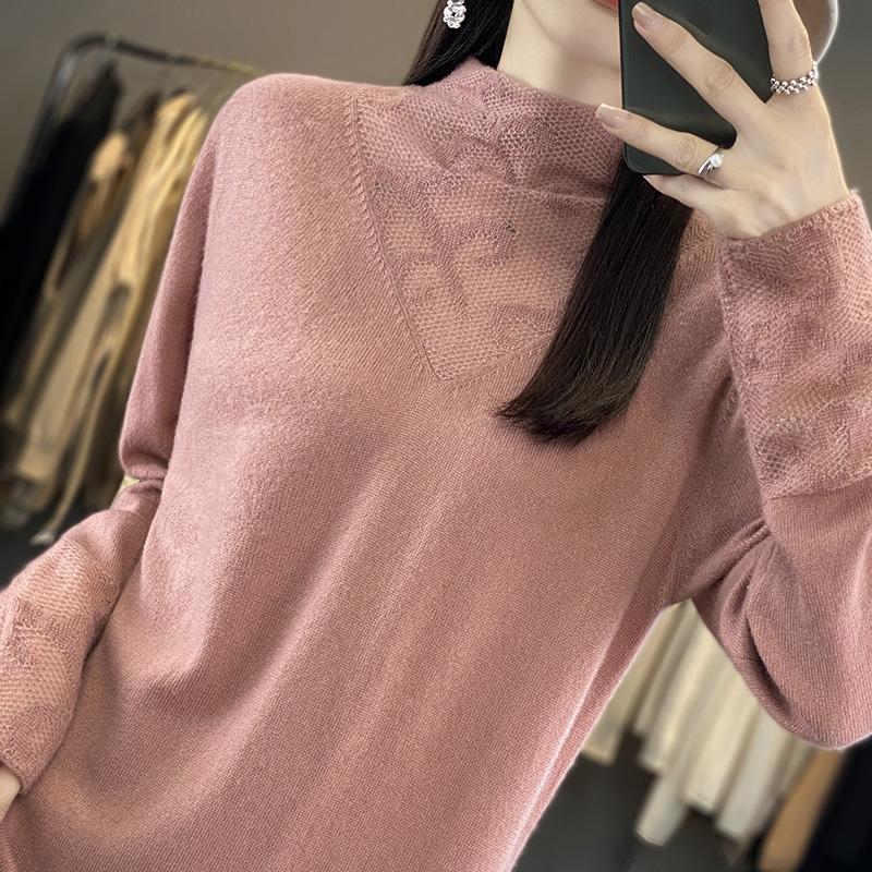 Women's Cashmere Dress Qinghe Cashmere 70% Wool 30% Cashmere Women's Autumn and Winter Cashmere Dress Soft and Warm