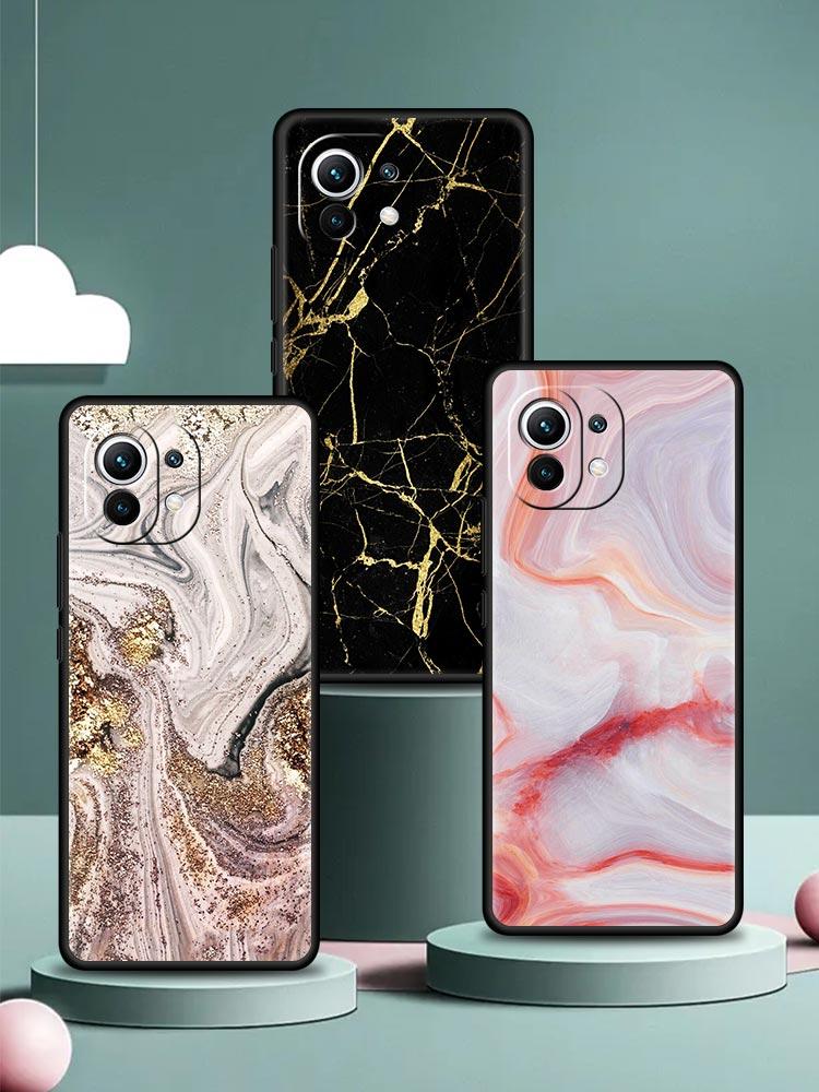 Vintage Marble Phone Case Cover for Xiaomi Mi 17 15 14 13 12 11 Ultra 15T 14T 13T 12T 11T Pro Lite 5G Soft TPU Shell Fundas Bags