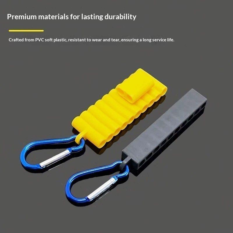 Portable 1/4" Hex Shank Screwdriver Bit Holder 22 Holes Shockproof Storage Case for Construction Site Worker Use