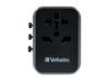 Adaptateur secteur universel de voyage - verbatim - uta-03 - 30 watt - pd 3.0 - quick charge 3.0