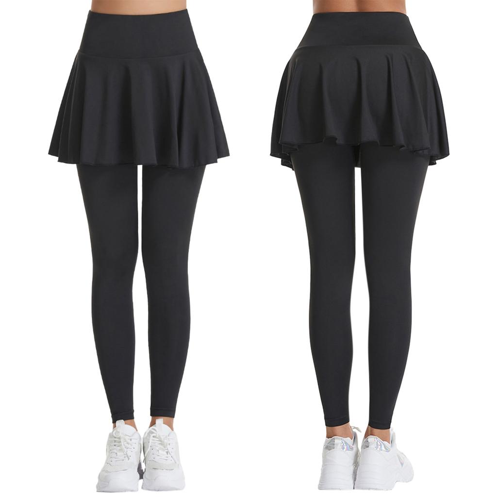 Women's Fashion Color High Waisted Hip Lifting Yoga Skirt Fitness Skirt Outdoor Training Sports Pants Skirt