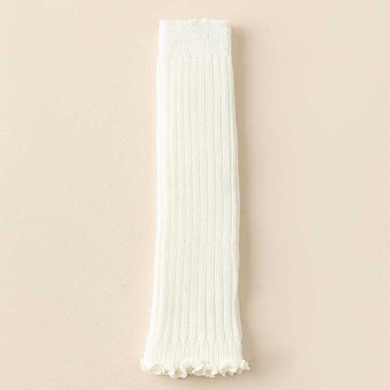 Dívčí pletené ponožky s krajkovým volánkem v korejském stylu - Délka do lýtek, jaro/podzim, Třída A, Teplé, Módní