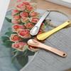 3 Pack Zinc Alloy Facial Cream Spoon, Cosmetic Spatula for Skincare - Silver Gold Rose Gold Mini Beauty Scoop for Eye Cream & Mask Application