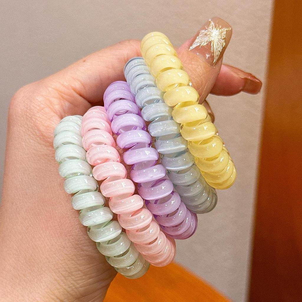 Colorful High Elasticity Hair Ties - No Trace & Durable Headwear for Women
