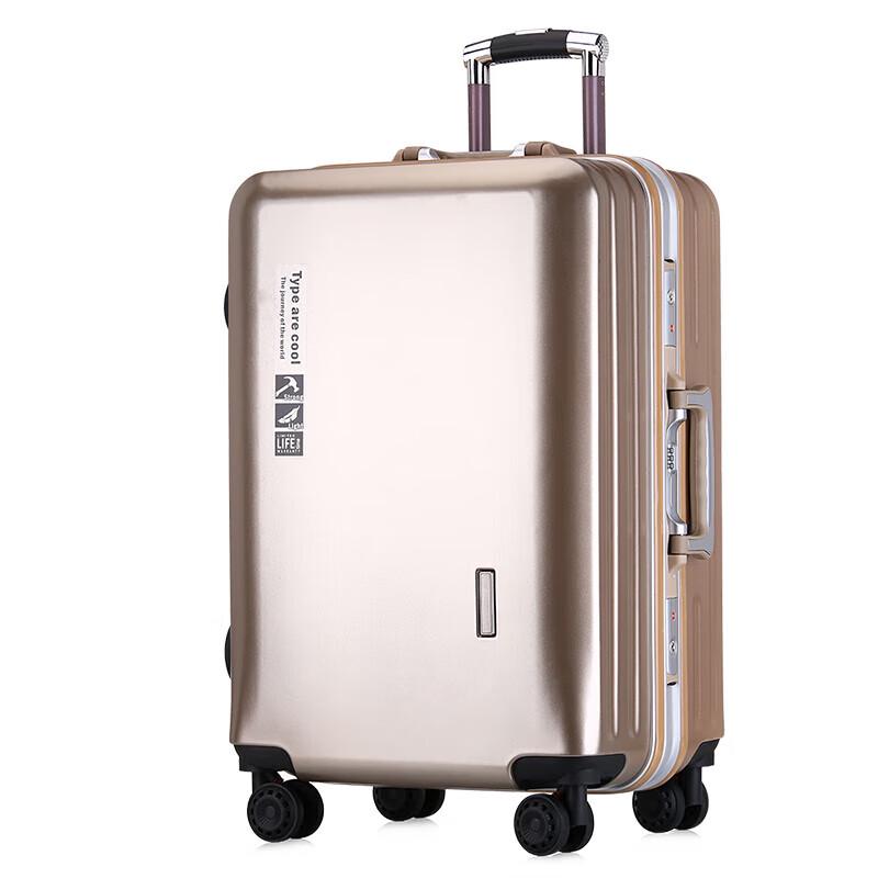 Wander In Time Aluminum Frame Hardside Spinner Luggage 20 inches