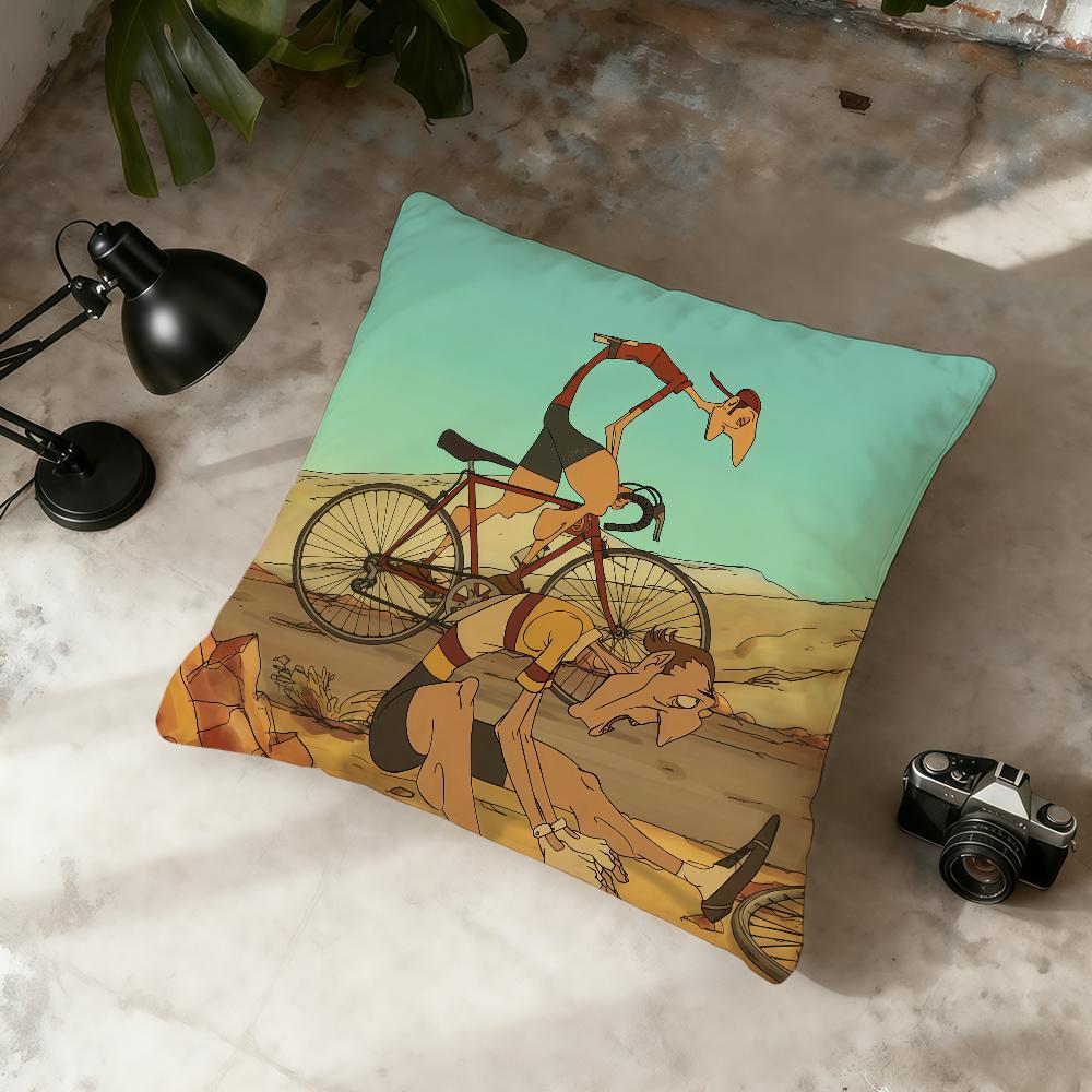 T-Triplets Animation Of B-Belleville cushion cover Home Office Convenient Nordic Simplicity Hit With Zipper Cushion Cover