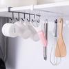 Space Saving Under Cabinet Mug Hanger 6 Heavy Duty Hooks No Drill Design Cup Rack for Kitchen Apartment RV Coffee Bar