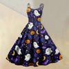 Women's Casual Sleeveless Off Shoulder Dress with Print for Party and Festive Wear