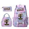 Cr7 Ronaldo 67 Print Student Rugzak Set met Lunchtas Etui Tienermeisjes School Reis Dagrugzak