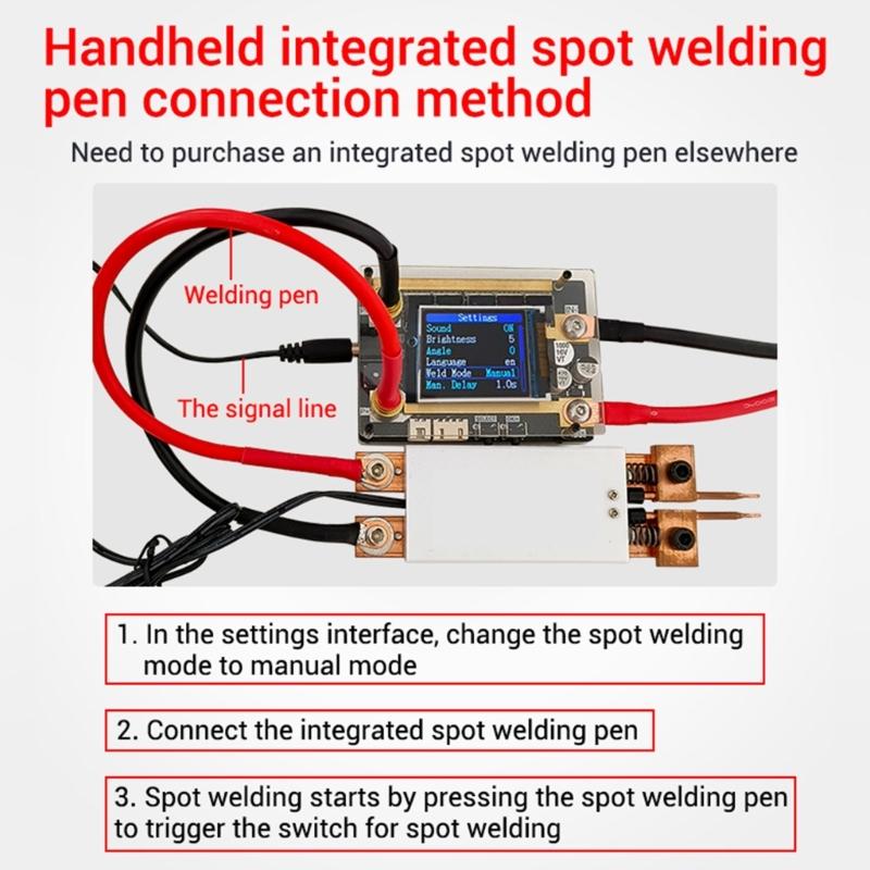 Scheda di Controllo Saldatrice a Punti Set Saldatrice a Punti per Saldatura Fogli di Nichel Batterie al Litio 18650 Riparazione Elettronica