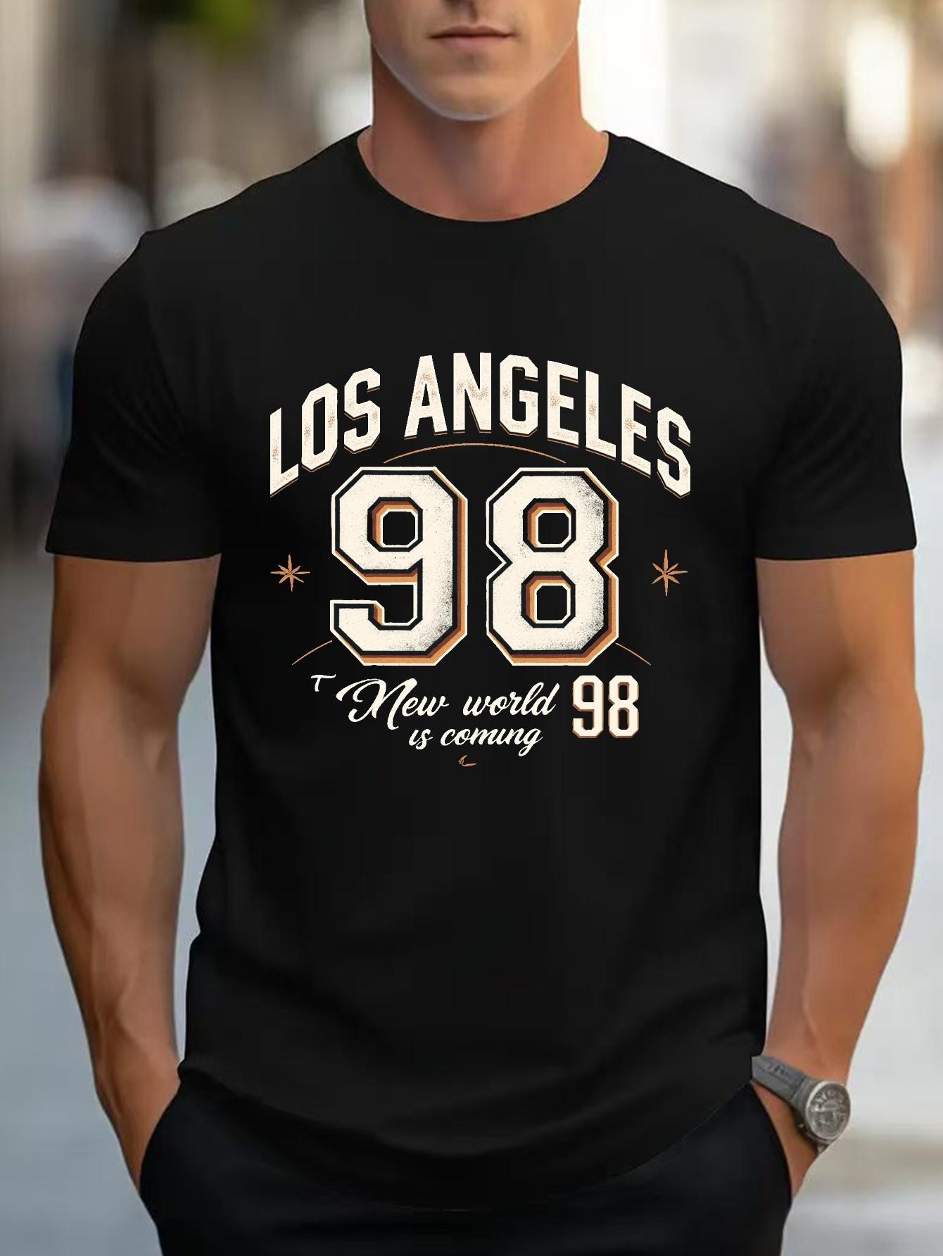 Los Angeles 98 Graphic T-shirt - Navy Blue M