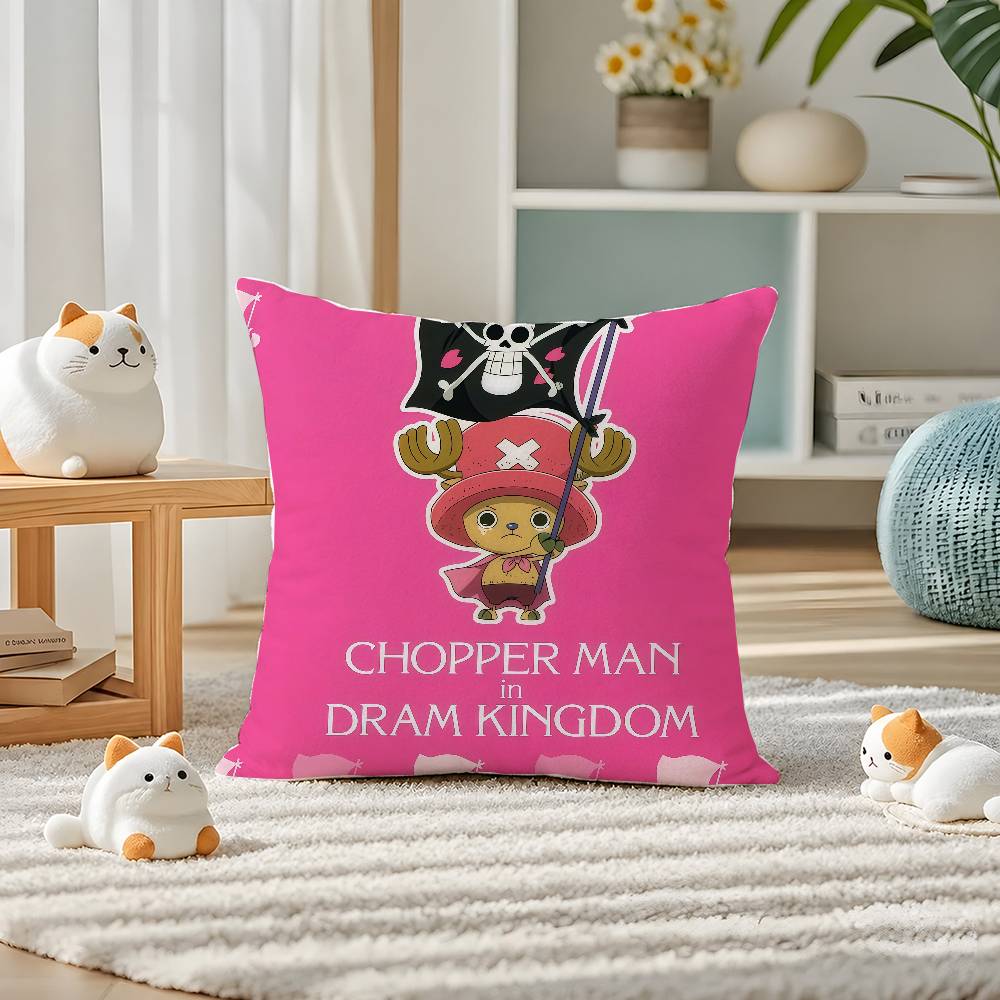 One Piece Roronoa Zoro Anime Plush Pillow Cover Soft Short Plush Cushion Cover For Sofa Bedroom Home Decor Gift Decoration