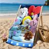 Custom Name K-pop Stars Group Beach Towel Microfiber Beach Towel, Lightweight and Quick-Dry, for Summer Travel, Swimming Pool Gift