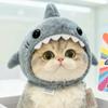 Grenzüberschreitende Katze Hai Dinosaurier Plüsch Haustierhut - Niedliche und Lustige Fotografie Requisite