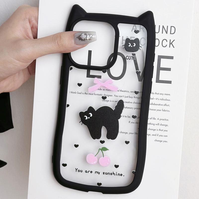 Zhitai Creative Cat Ears iPhone Case for Apple 11, 12, 13, 14, 15PRO, 15PROMAX, 16PRO