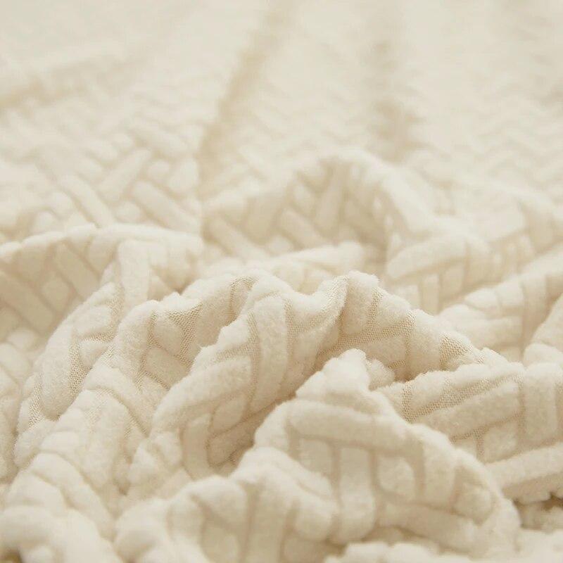 Jacquard Elastic Sofa Covers Geometric ArmChair Knitted Sofa Couch Slipcovers Chair Protector For Living Room L Shaped