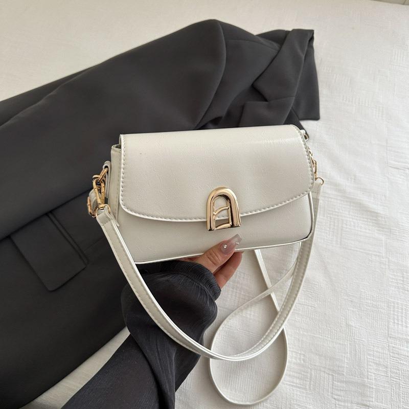 New summer solid color simple and fashionable women's handbag versatile single shoulder oblique span solid color women's small square bag