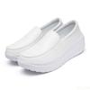 Frühling Herbst neue weiße Damen-Sportschuhe mit dicker Sohle, erhöhter Höhe, schlicht, bequem, vielseitig, Einzelschuh