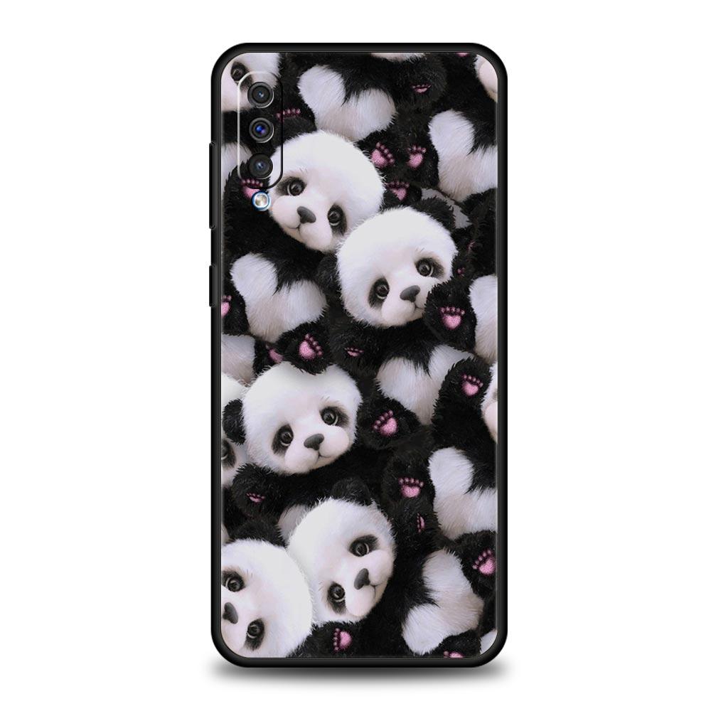 Baby Panda Phone Case for Samsung Galaxy A56 A36 A26 A16 A34 A24 A42 A22 A20 A12 A40 A30 A10 5G Soft TPU Cover Shell Fundas Bags