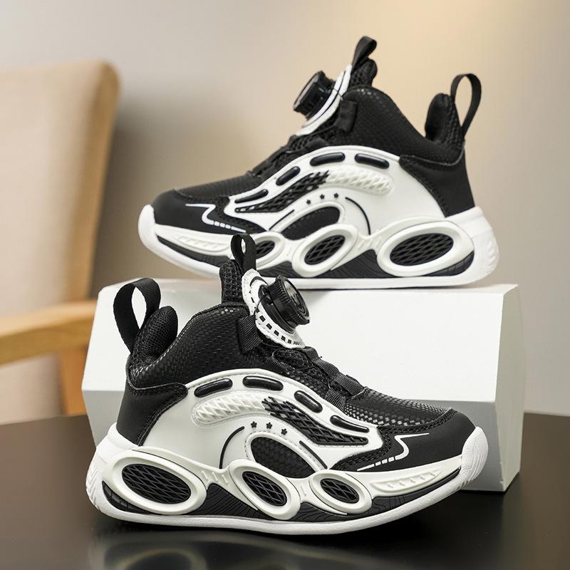 Boys' sports shoes Boys' shoes 2025 new running leather basketball shoes breathable medium and large children's boys non-slip