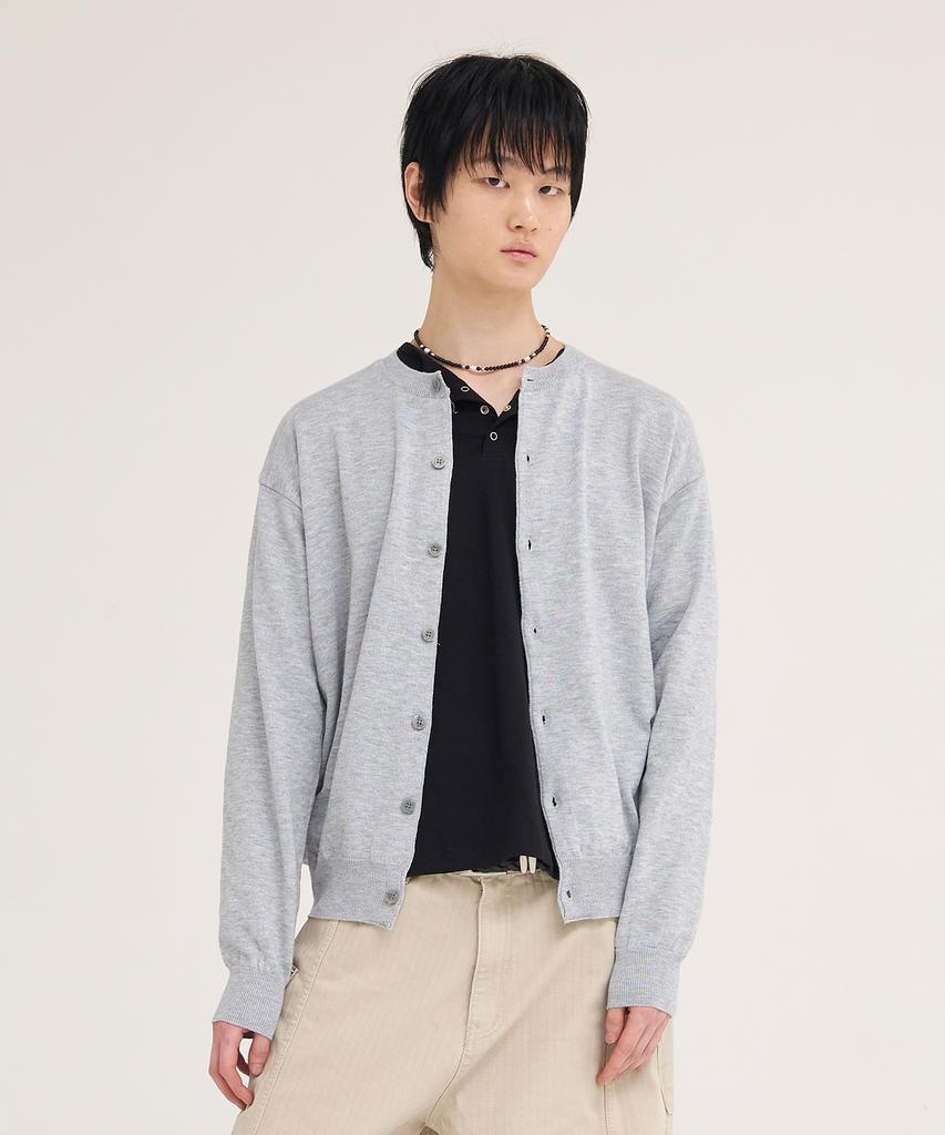 Akecii Andy Soft Cardigan_Melange Grey