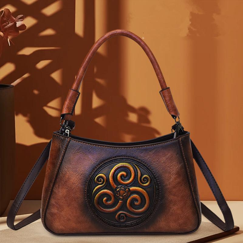 Vintage Embossed PU Leather Crossbody Bags for Women Luxury Designer Female Shoulder Bag Fashion Ladies Commute Purses Handbags