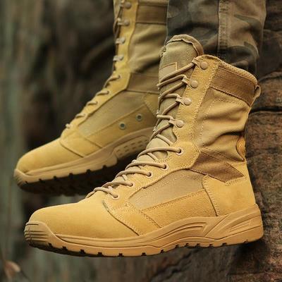 Letnie ultralekkie buty bojowe męskie specjalne pustynne taktyczne oddychające odporne na zużycie outdoorowe buty do treningu wojskowego wspinaczki męskie