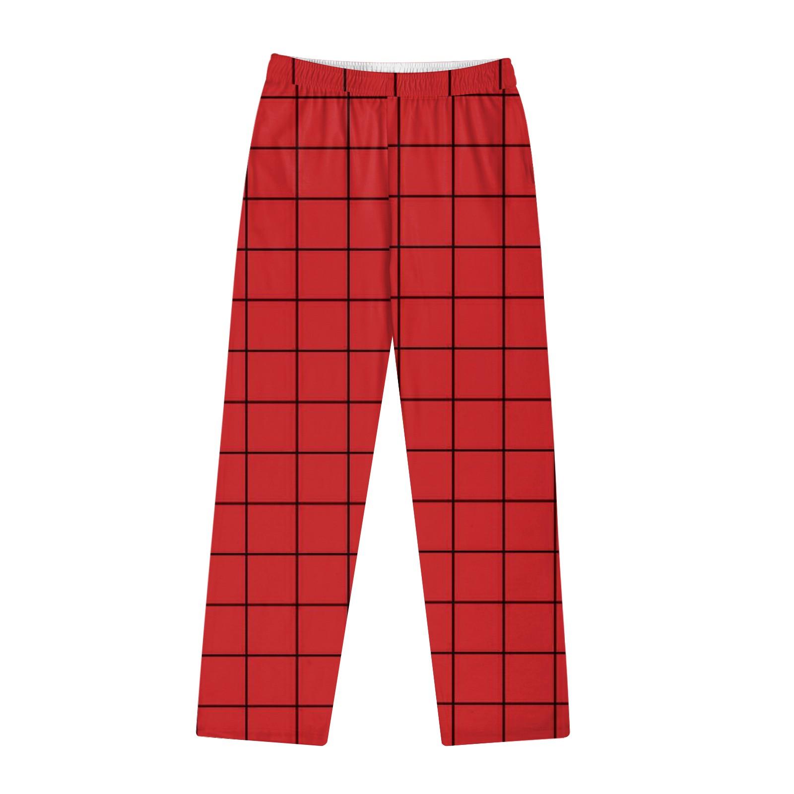 

Men s Cotton Knitted Pants Fashion Printed Sweatpants With Pockets XS