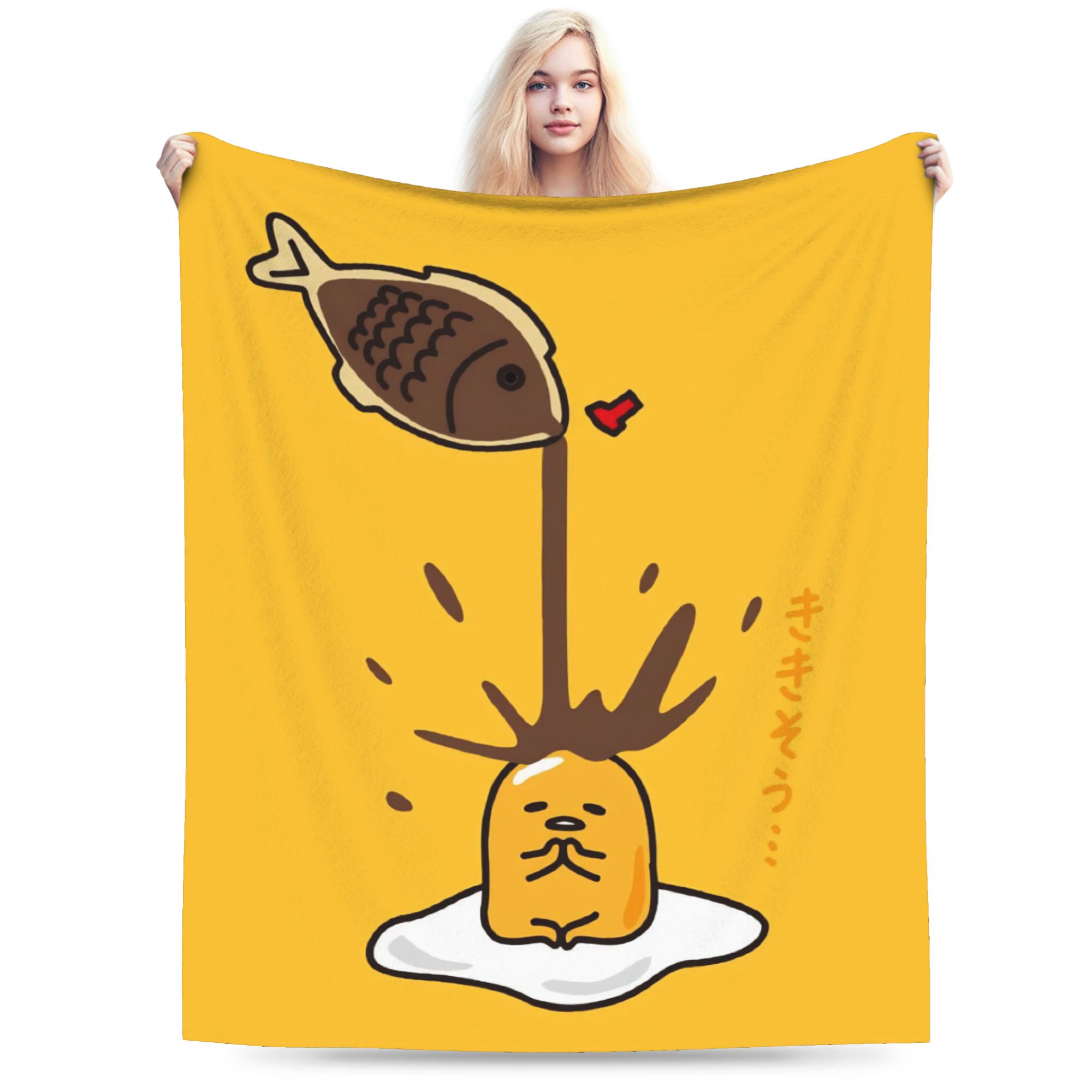 

Lazy Egg Gudetama Blankets Quality Warm Soft Bedding Throws Winter Boy Girl Outdoor Novelty Bedspread 30x40in