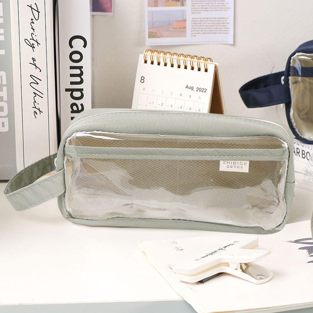 Transparent PVC Pencil Bag Japanese Style Stationery Storage Waterproof Pencil Pouch Cosmetic Bag School Student Supplies New