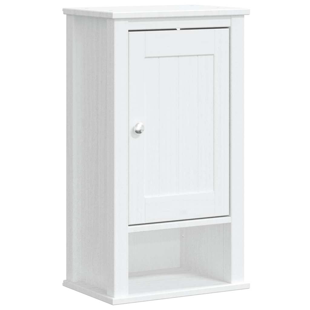 Vidaxl White Berg Bathroom Wall Cabinet, 40X27X71.5, Solid Pine