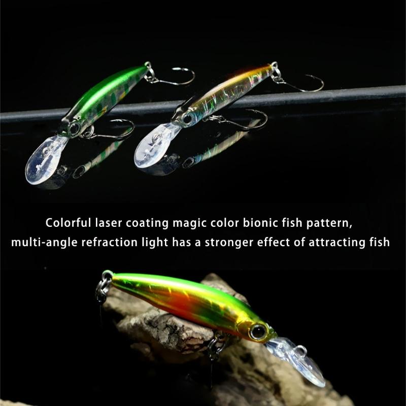 Fishing Lures 1.8g 40mm Hard Baits Artificial Single Hook Swimbait Fishing Baits Crankbait Sinking Lures for Sea Trouts