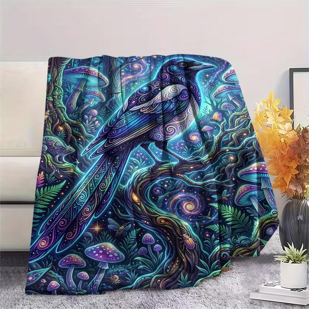 Colorful Line Animals Print Flannel Blanket,High quality Comfortable for All Seasons,Home Decor,Warmth and Comfort,Perfect for Christmas Gifts