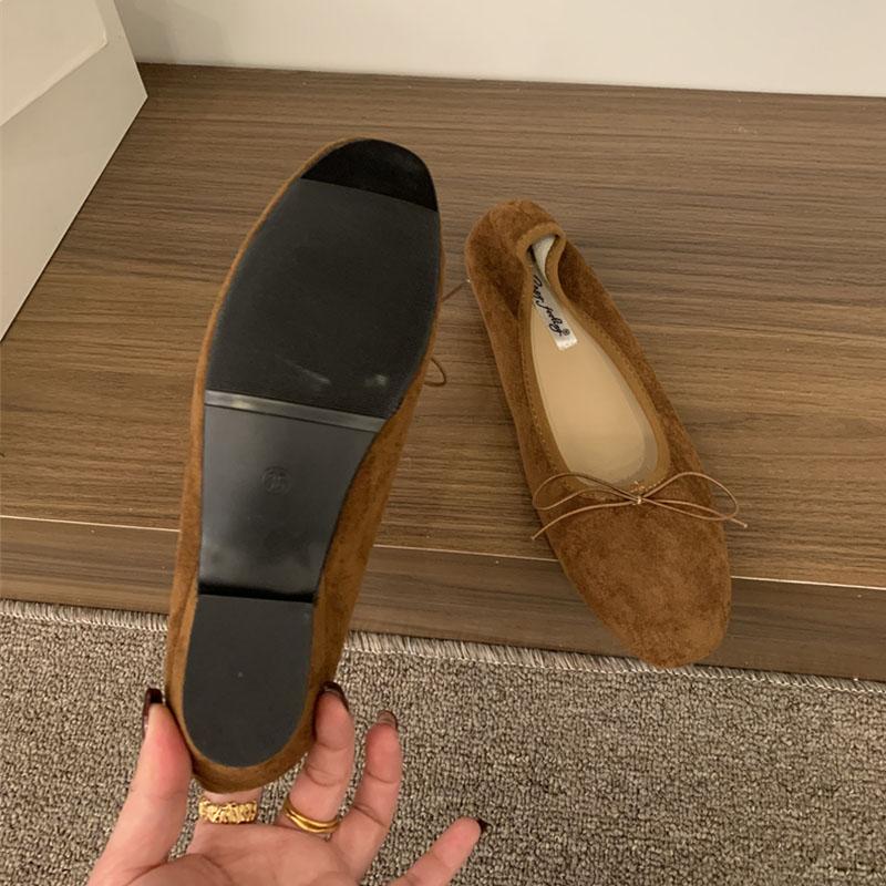Mode 2025 Neue Damen Flache Damen Ballerinas Tanzschuhe mit niedrigem Absatz Schuhe Mode Runde Zehen Damen Flats Slipper