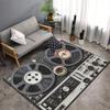 Tape Recorder Velvet Rug, Crystal Anti Slip Mat, Durable Indoor Outdoor, Living Room Bedroom Kitchen Decor, Retro Floor Carpet