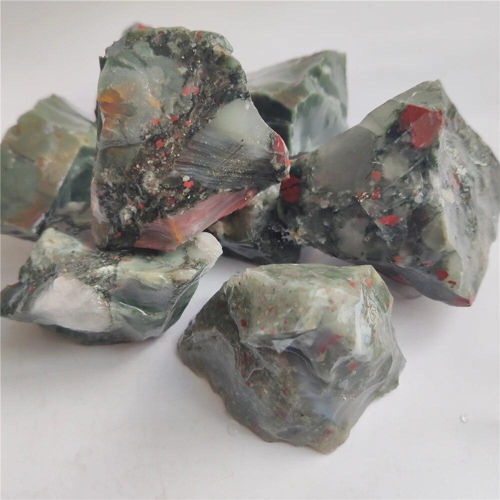 Natural Dragon Bloodstone Raw Rough Mineral Specimens Energy Stone Healing Reiki Home Decoration Stone
