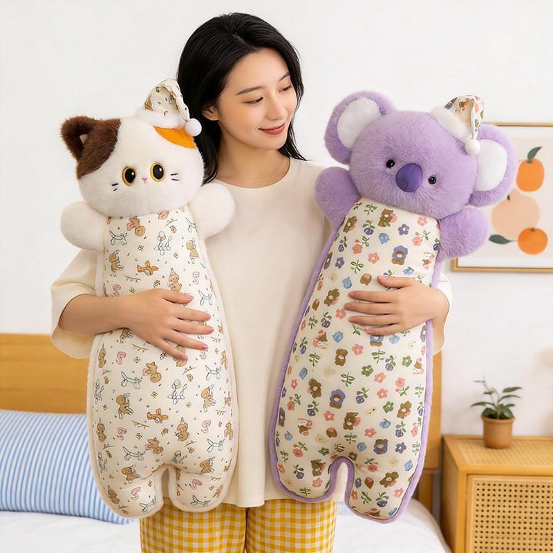 Cartoon Cat Plush Pillow With Soft Pp Cotton For Kids Nap Comfort