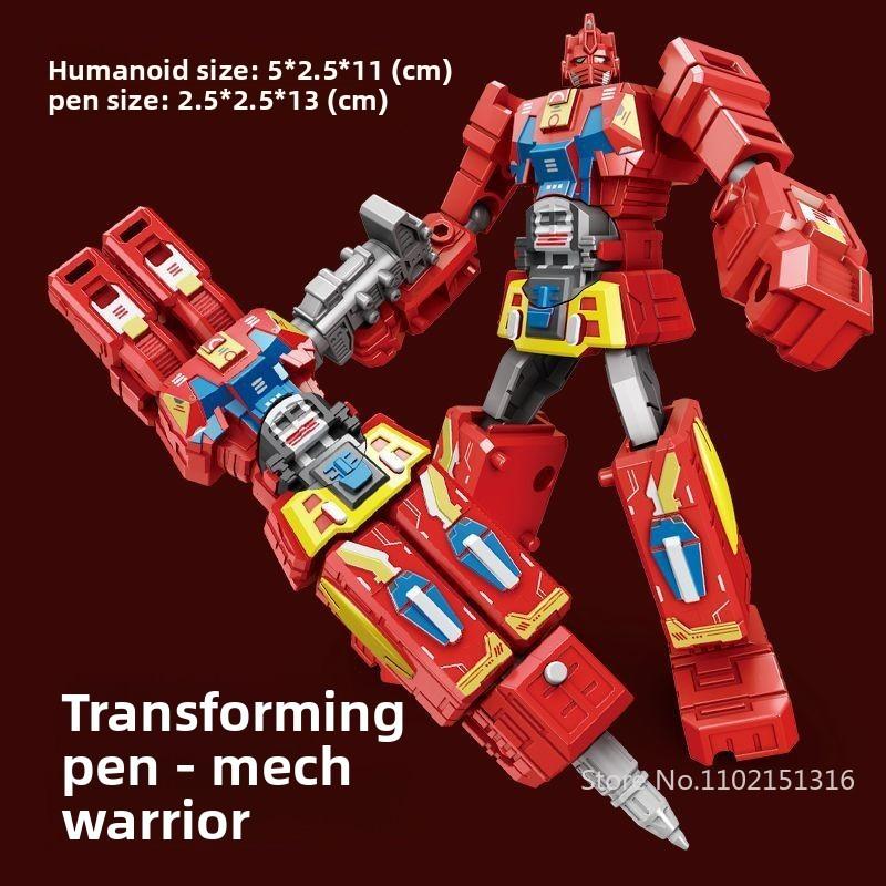 2IN1 Transformation Robot Toy Deformable Ballpoint Pen Rotary Joint Robot Deformation Action Figure Model Toys Deformed Robot
