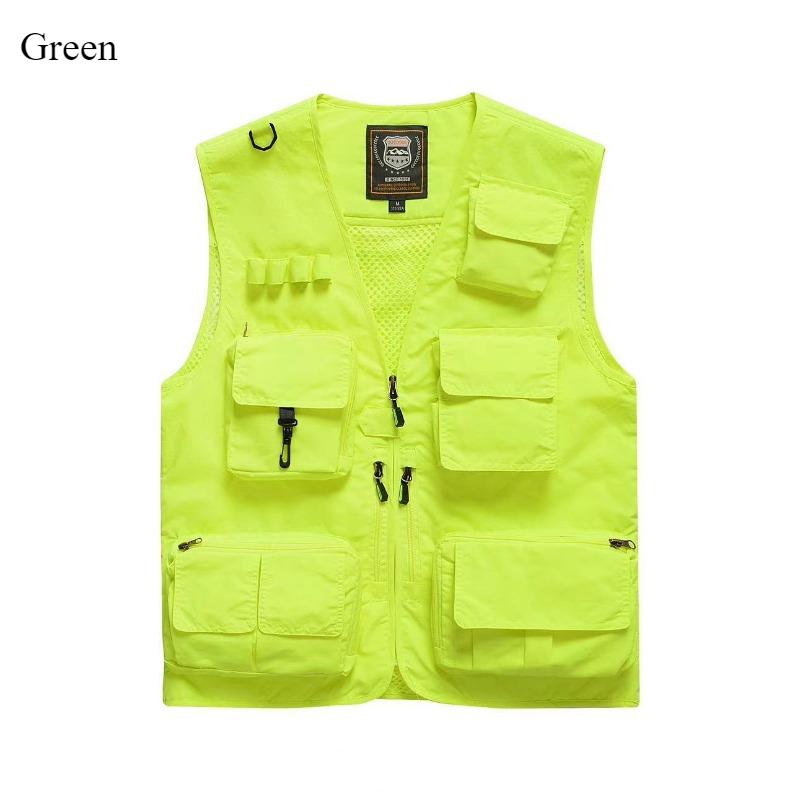 

Зимний мужской повседневный жилет для активного отдыха с несколькими карманами, жилет для фотосъемки, рыбалки, жилет большого размера, быстросохнущий сетчатый жилет, куртка без рукавов S