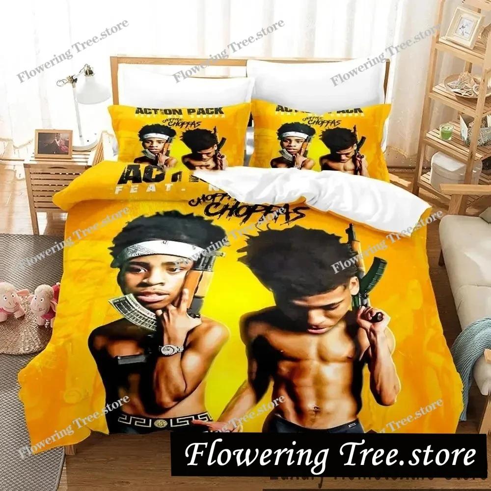3D Print NLE Choppa Rapper Bedding Set Boys Girls Twin Queen King Size Duvet Cover Pillowcase Bed Boys Adult Home Textileextile