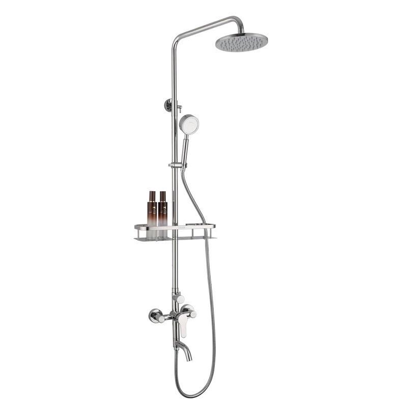 TLXT Stainless Steel Mixer Shower System with Shelf