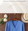 2025 Women's V-neck Loose Knit Cardigan - Short, Long Sleeve Sweater for Spring & Autumn