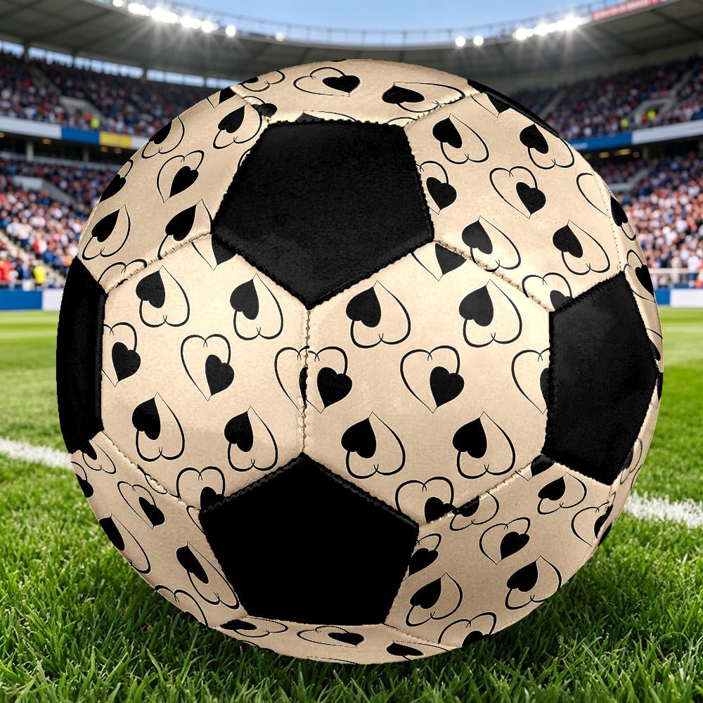 1PC Heart Love Soccer Ball Size 5 Football Machine Sewn Indoor/Outdoor Universal Football A20