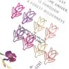 70Pcs Multi Colors Flower Shaped Paper Clips Flower Novelty Paper Clips  Receipt Arranging