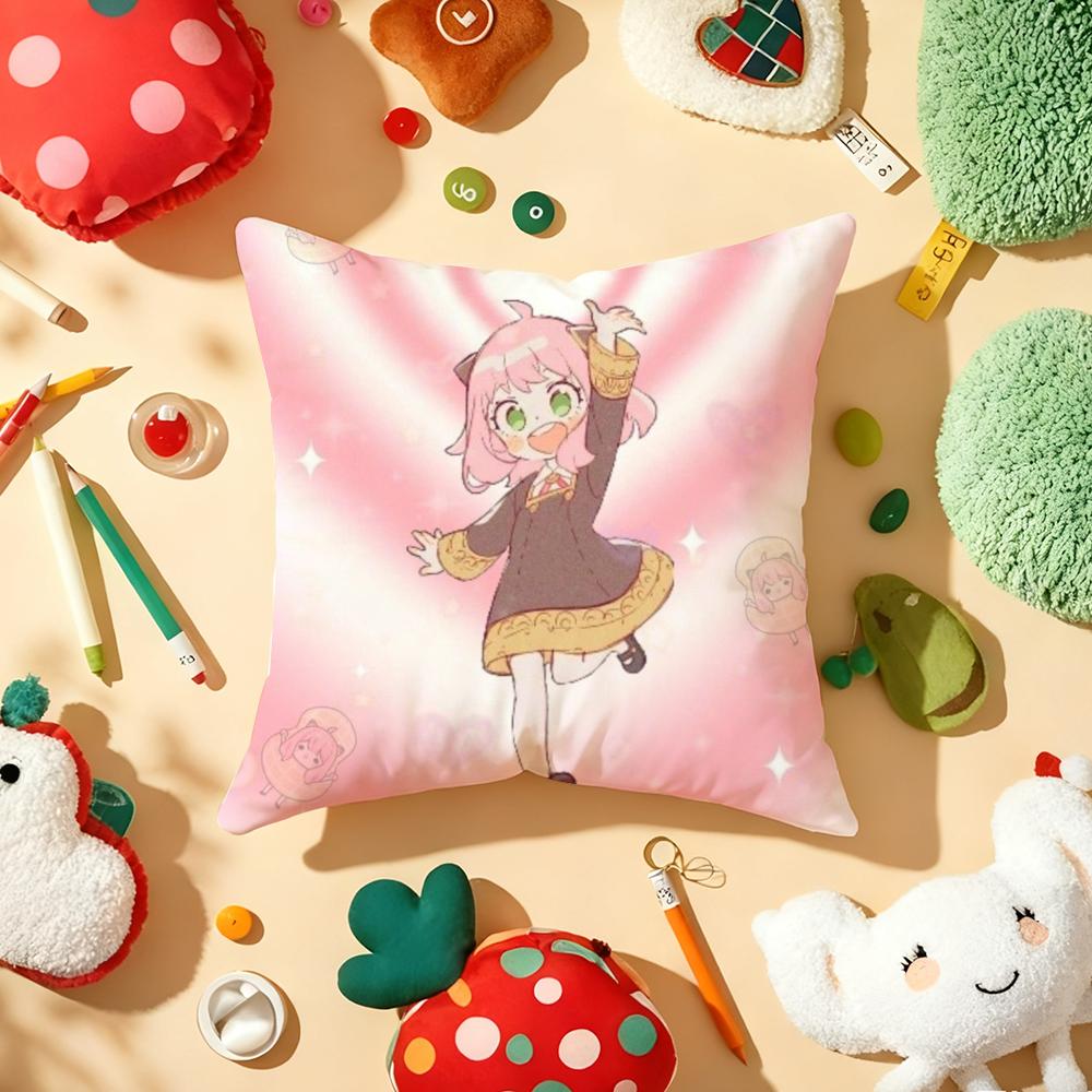 Anime Cute S-Spyx Family Pillow Case Plush Fabric Soft Double-Sided Printed Sofa Warm Winter Home Gift Cushion Cover