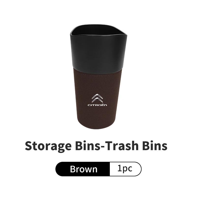 AQE3 Car Trash Can Drink Bottle Storage Bucket Cup Holder Organizer For Citroen C4 C3 C5 C1 C2 C6 VTS C4L DS3 DS4 DS5 Grand Berlingo