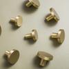 Knobs Simple Round Brass Drawer Handle Wardrobe Door Cabinet Pulls Single Hole Gold Small Bedroom Furniture Hardware Fitting