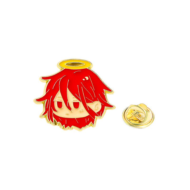 Japanese Cartoon Two-dimensional Animation Badge Chainsaw Man, Machima Fanren Peripheral Metal Brooch Clothing Accessories