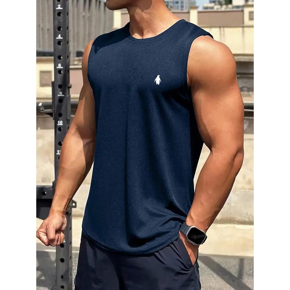 Men'S Vest, Casual with 3D Printed White Leisure Pattern, Ideal for Summer Outdoor Leisure Sports And Seaside Vacations